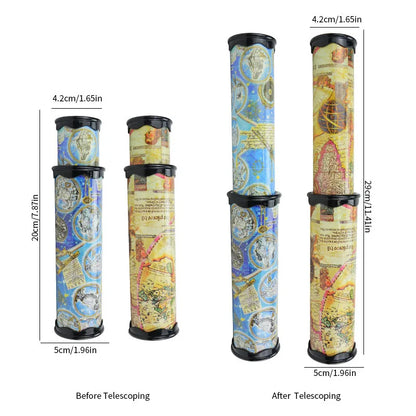Classic Retractable Three Mirror Kaleidoscope Educational Toy