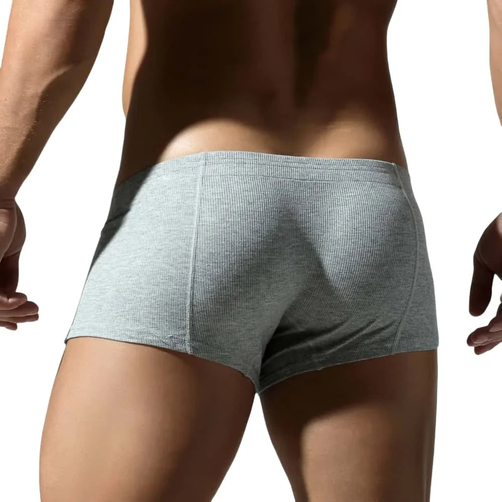 Tauwell Men’s Low Waist Boxer Shorts – Cotton Blend Underwear with U-Convex Pouch