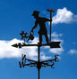 Metal Weathervane,Witch Iron Weather Vane,Sea Rover Wind Direction Indicator,Garden Decoration,Outdoor Roof Decoration,Gardening