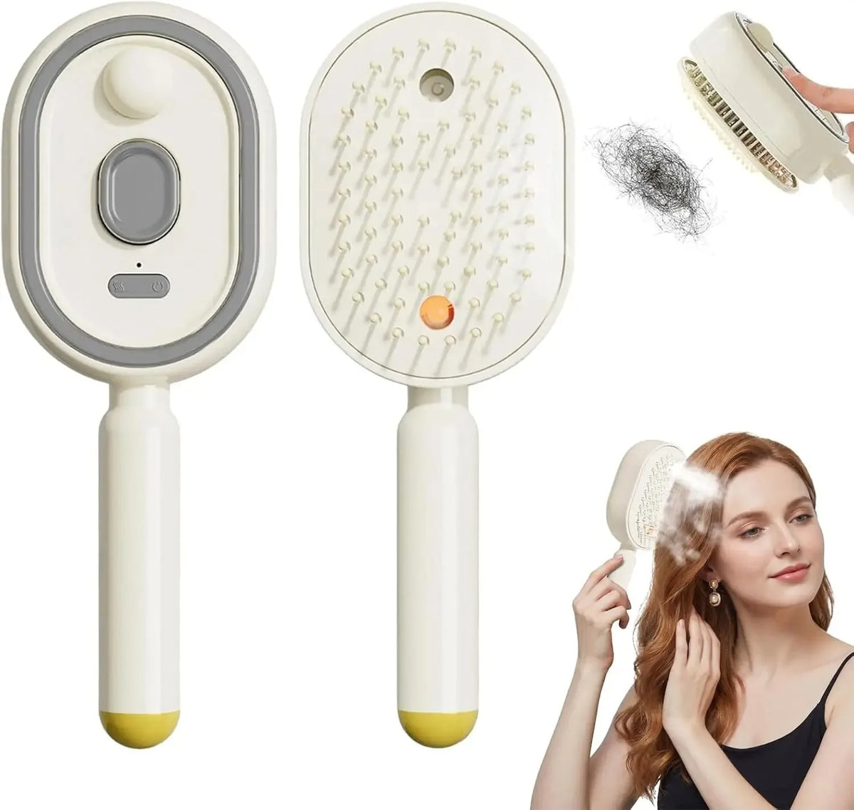 Electric Steaming Hair Straightener Brush Electric Spray Air Cushion