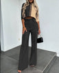 Casual Long Sleeve Shirt Pants Set Office Lady Spring Autumn Fashion