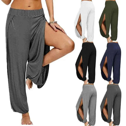Women’s Split-Leg Wide Harem Yoga Pants