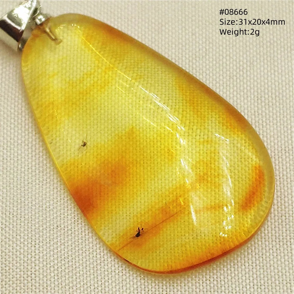 Natural Amber Pendant From Baltic Flower Yellow Amber Water Drop Women Men Jewelry Reiki Stone Women Men AAAAAAA