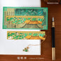 Chaoyu Ancient Style Famous Paintings Metal Bookmark Classical Chinese Style Book Page Clip Ruler High-End Exquisite Cultural and Creative Gift Practical
