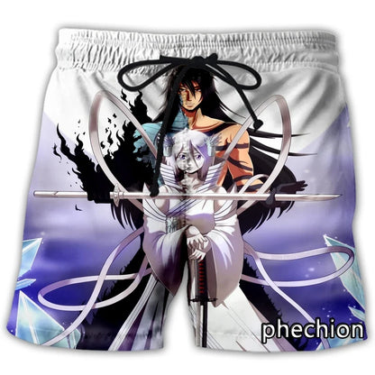 phechion New Fashion Men/Women Anime BLEACH 3D Print Casual Shorts Novelty Streetwear Men Loose Sporting Shorts L22