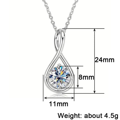 Huitan Women Pendant Necklace Inlaid Shiny Cubic Zirconia Silver Color/Gold Color Wedding Party Daily Trendy Accessories