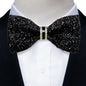 Sparkle Rhinestone Bow Ties for Men Pre-Tied Diamond Sequin Bowtie with Adjustable Length Wedding Party