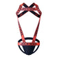 Sexy Lingerie Men's Harness Chest Bodysuit Hollow Out One-piece Jockstrap Leotard Contrast Color Bulge Pouch Bodysuit Underwear