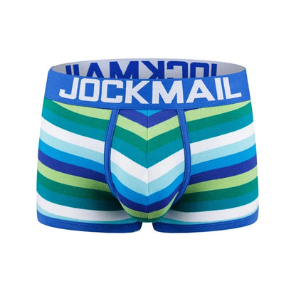 Underwear Men Boxers Shorts Cotton Breathable Cuecas Masculinas Calzoncillos Hombre Slips Underpants Rainbow Stripes Night Wear