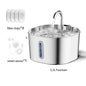 ZYFeeder 2.2L Automatic Water Fountain Stainless Steel Pet Water Feeder Cat/Dog Drink Bowl Water Dispenser Silent With Window