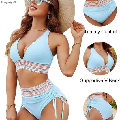 High Waist Push Up Bikini Set for Women
