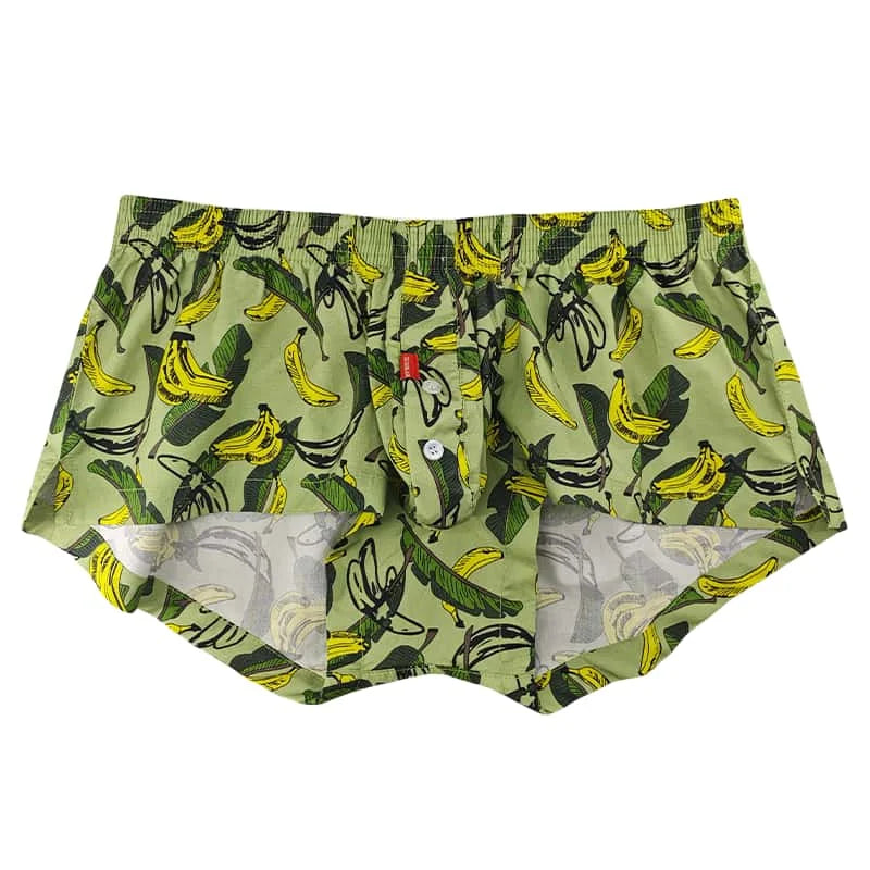 SEOBEAN New Men's 100% Cotton Boxer Shorts Men Underwear Boxers Loungewear Shorts High Quality Underpants Boxershorts