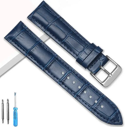 TicWatch Pro 5, Pro 3 & E3 Crocodile-Embossed Leather Buckle Band
