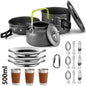2-3 Person Non-Stick Camping Cookware Set, Portable Outdoor Picnic