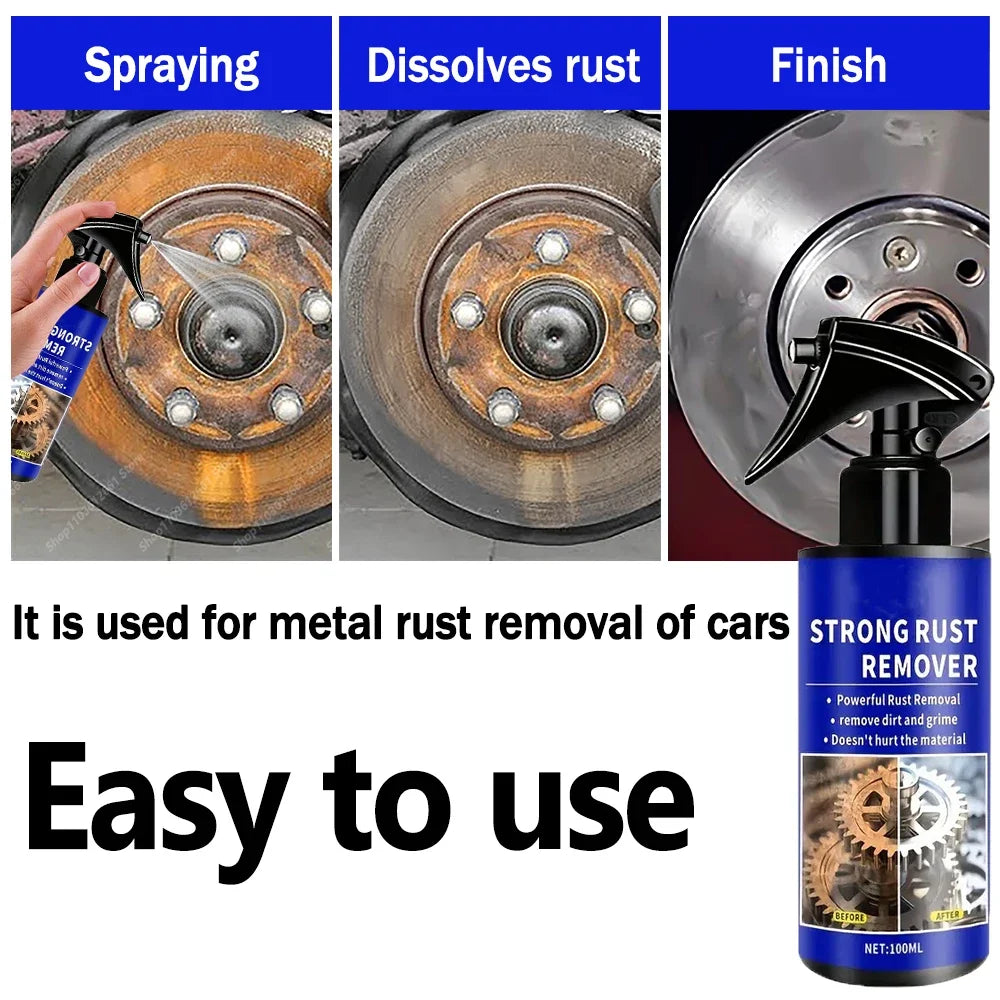 Car All-Purpose Rust Remover Spray - 100ml, Fast-Acting Iron Oxidation