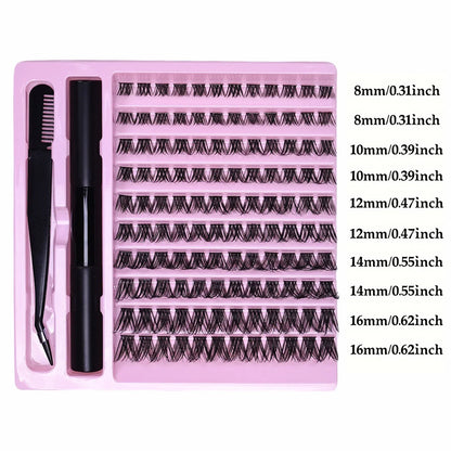 DIY Lash Extension Kit Lash Clusters With Bond Individual Lashes Kit Cluster Lashes Wispy D Curling False Eyelash Clusters
