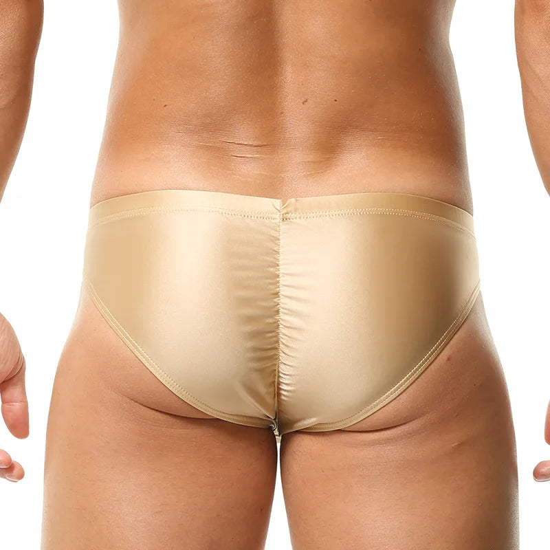 2026 fashion solid color men's three-dimensional triangle breathable sports low waist high elastic tight body F3605