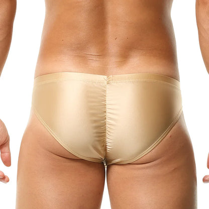2026 fashion solid color men's three-dimensional triangle breathable sports low waist high elastic tight body F3605