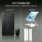 Bluetooth Wireless Keyboard and Mouse Combo Portable Mini Rechargeable for iPad Tablet Mobile Phone Android iOS Windows PC