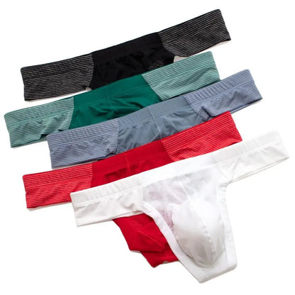 Sexy Breathable Underwear Men Briefs Thongs U convex Pouch Plus Size Underpants Briefs Men's Lingerie Summer Ice Silk Briefs