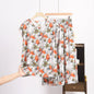 XL to 6XL Plus size Summer Pajamas set short sleeve Tshirt and Capri Pants Floral Print Loose homewear suits comfort sleepwear