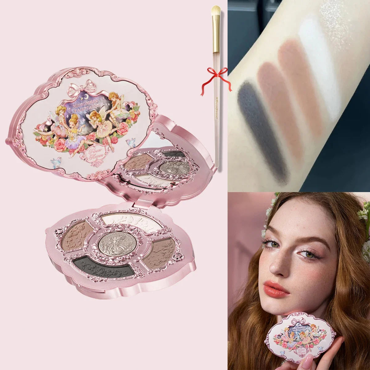 Flower Knows Swan Ballet 6-Color Eyeshadow Palette