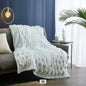 Jacquard Style Thickened Double Layer Winter Lamb Plush Blanket Pink Ghost Printed Quilt Flannel Sofa Cover Coral Velvet Blanket