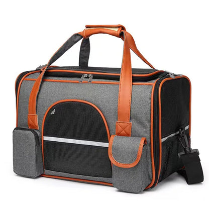 Dog Pet Carrier Bag Anti-Collapse Design Multiple Storage Pockets Cat Travel Handbag for Medium Cats, Puppy, Rabbits and Other S