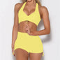 FitFlex Women's Yoga Set: Shorts & Sleeve Top Duo