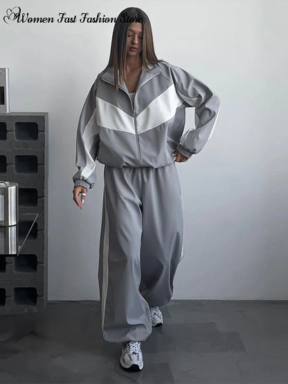 Women’s Colorblock Zip Jacket & Pants Set