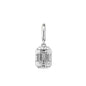 Minimalist Women's Geometric White Zircon Necklace Thin Bead Chain Pendant Non-fading for Casual Wear Birthday Gift
