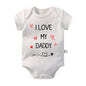 I Love My Daddy Toddler Boys Girls Summer Short Sleeve Bodysuit Gender Neutral Baby Romper Infant Clothes Father's Day Best Gift