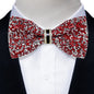 Sparkle Rhinestone Bow Ties for Men Pre-Tied Diamond Sequin Bowtie with Adjustable Length Wedding Party