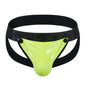 Men's Jockstraps Underwear Jock with Removable Codpiece 'Big Bulge' PU Men Sexy G String Thong Penis Pouch Strap Harness