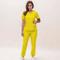 Stretchy Nurse Uniforms V-neck Top Jogger Pants Scrub Sets Surgical Workwear Dentist Nursing Suit Hospital Doctor Outfit S21