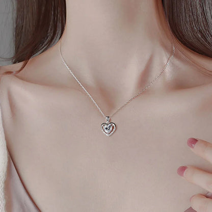 Eternal Heart Love Necklace Women's High End Stainless Steel Clavicle Chain Accessories Jewelry Valentine's Day Gift
