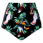 Floral High-Waist Bikini Shorts - Plus Size Swimwear