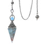 Natural Stone Spirit Pendulum Pendant Latticed Chain