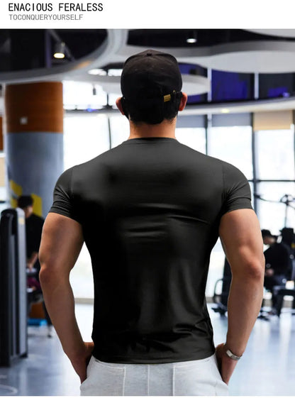 Man Plus Size Dry Fit Men's Sports T-shirts