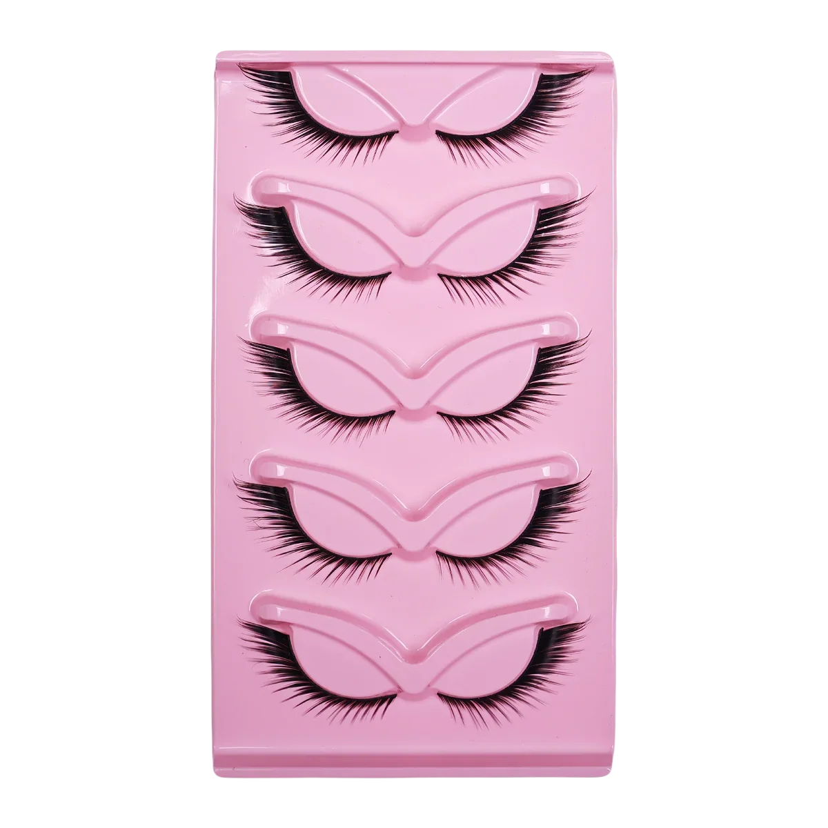 5 Pairs Cat Eye False Eyelashes Eye End Lengthening Long Curling Thick Fluffy All-match Comfortable Fake False Eyelashes
