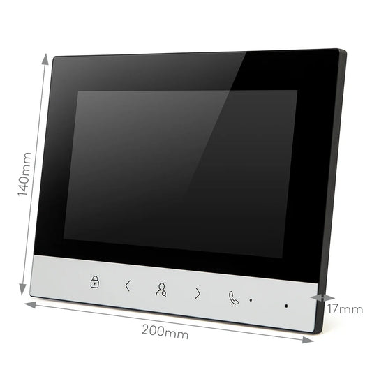 HOMSECUR 7" HD Video Door Phone Intercom Doorbell Auto Snapshot For 2 Families
