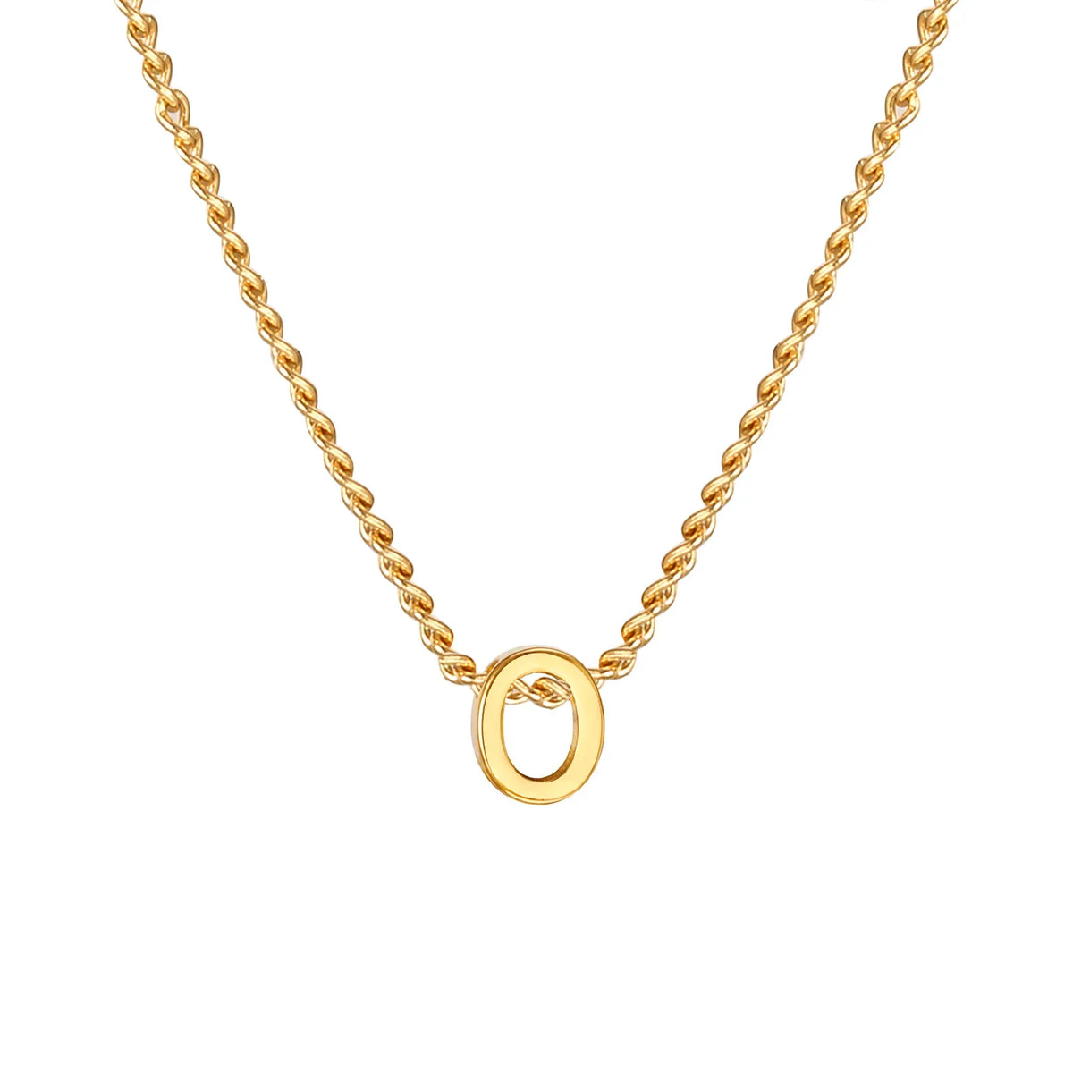 Vnox Chic Tiny A-Z Letters Necklaces for Women Girls, Gold Color Stainless Steel Initial Chokers,Small Pendent Necklaces Jewelry