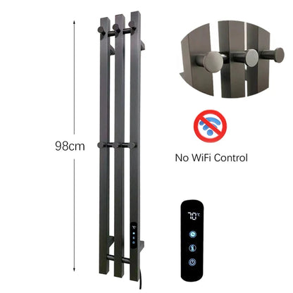 OXG Electric Heated Towel Rack Wall Mounted Bathroom Towel Warmer Dryer Heater 3 Bars Timer Touch Control WiFi Energy Saving