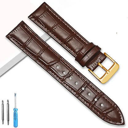 TicWatch Pro 5, Pro 3 & E3 Crocodile-Embossed Leather Buckle Band