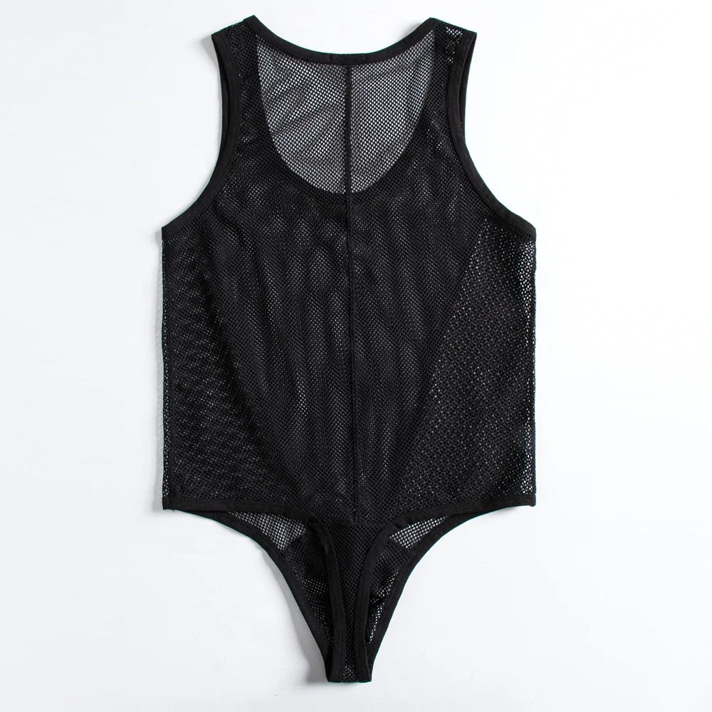 JOCKMAIL Men's Sexy Mesh Jockstrap Underwear Bodysuit Suspender Jumpsuits Man Harness Gay Underwear Mens Lingerie Sissy Panties