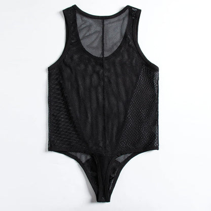 JOCKMAIL Men's Sexy Mesh Jockstrap Underwear Bodysuit Suspender Jumpsuits Man Harness Gay Underwear Mens Lingerie Sissy Panties