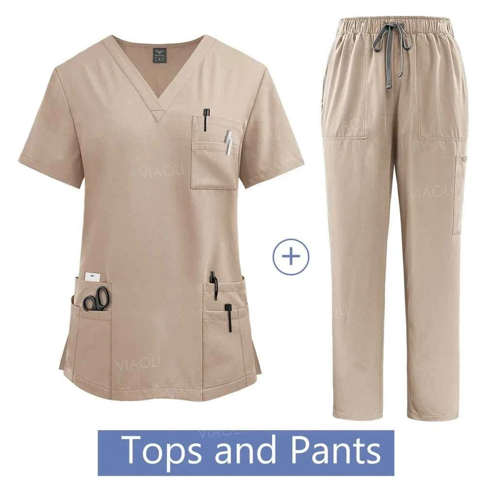 Women's Medical Scrub Uniform Set