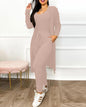 Jumpsuit & Coat Set Autumn Women Drawstring Pocket Pants Sets One