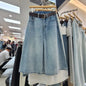Summer Fashion Vintage Women Baggy Jeans Loose Leisure High Waist Solid Denim Pants Streetwear  Wide Leg Seven Quarter Jeans