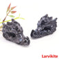 Dragon Head Statue Natural Gemstone - Larvikite